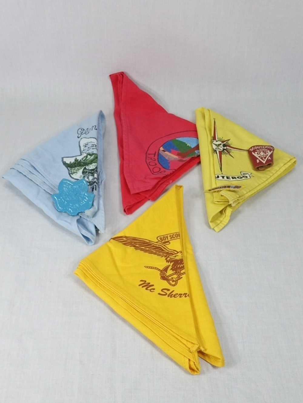 Vintage Boy Scouts Neckerchiefs Slide Patch